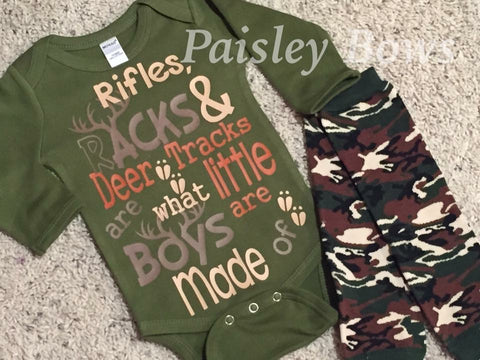 Rifles, Racks and Deer Tracks - Paisley Bows