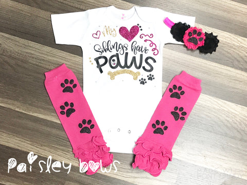 My Siblings Have Paws - Paisley Bows