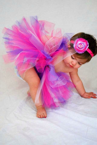 Pink And Purple Princess Tutu Set - Paisley Bows