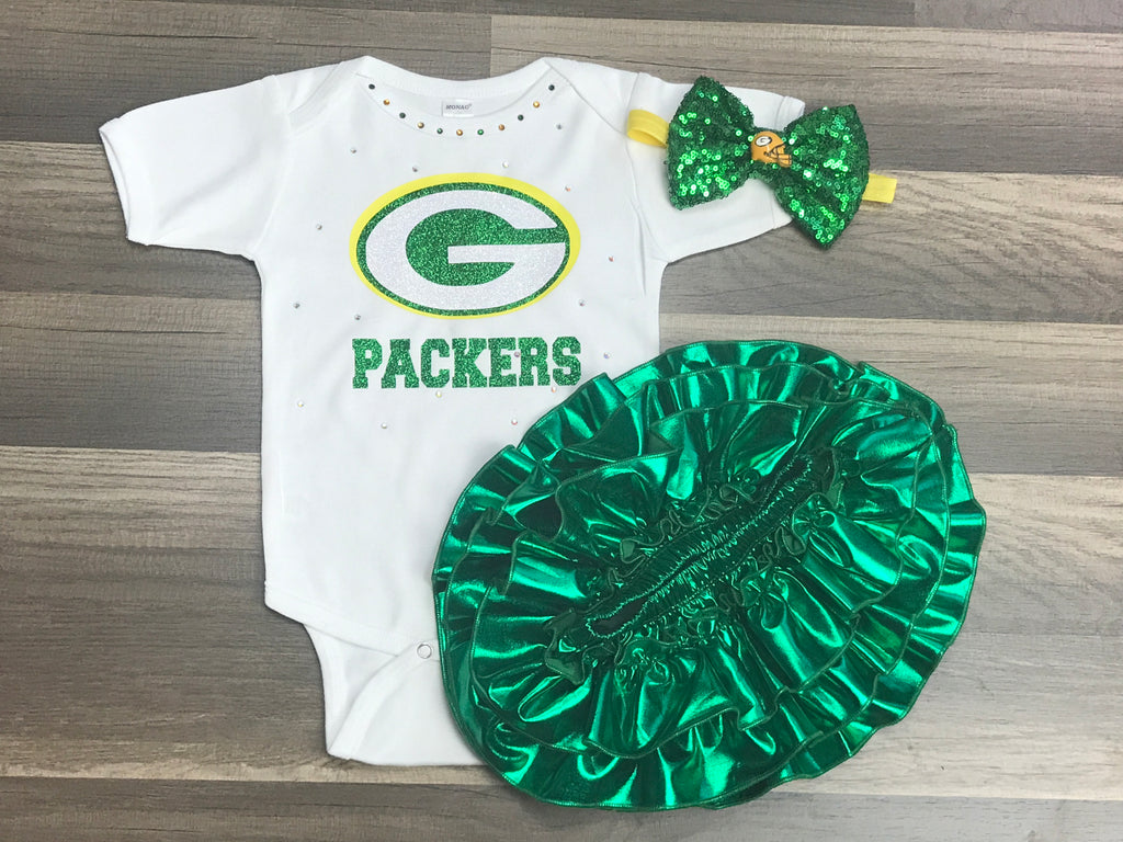 Packers Football Outfit - Paisley Bows