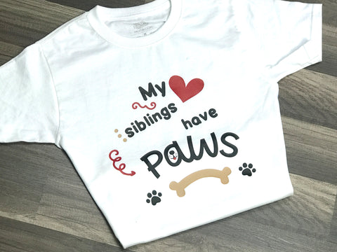 My siblings have paws - Paisley Bows