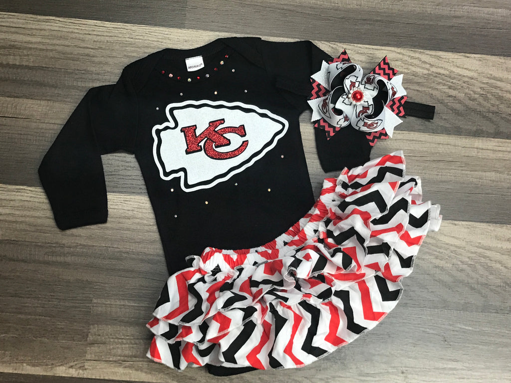 Chiefs Football Top or outfit - Paisley Bows