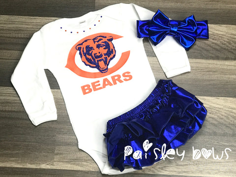 Chicago Bears - Paisley Bows