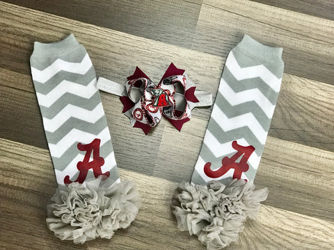 Alabama Leg Warmers or Hair Bow - Paisley Bows